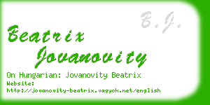 beatrix jovanovity business card